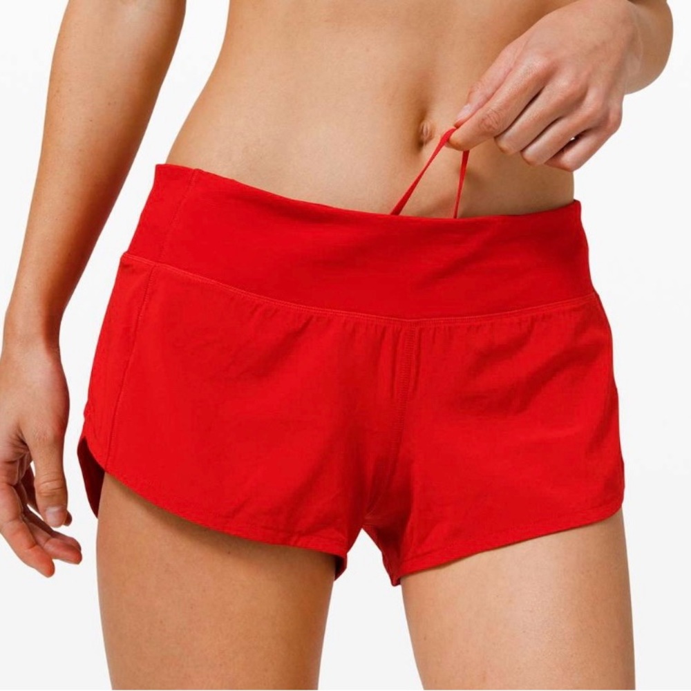 LULULEMON SPEED UP SHORT 2.5” DARK RED SIZE 4